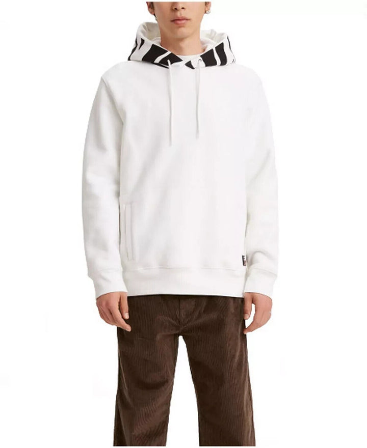 Translation missing: en.Levi's Men's Relaxed Fit Skate Graphic Pullover Hoodie in Zebra White-XL