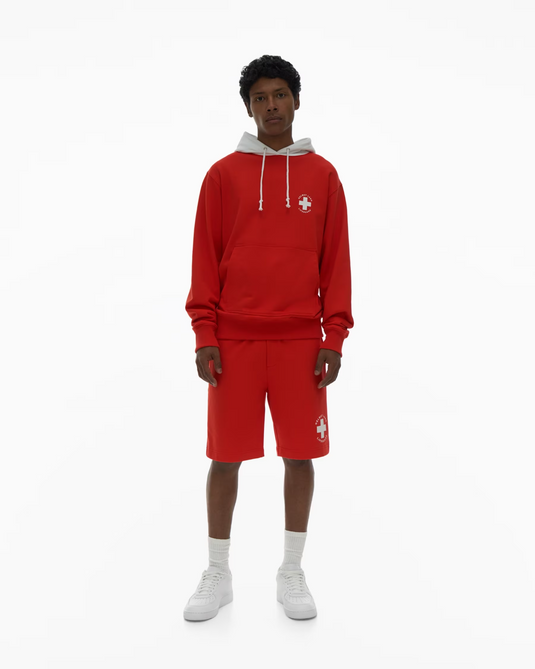 Translation missing: en.Helmut Lang Men's Lifeguard Hoodie in Fiery Red-Size Small