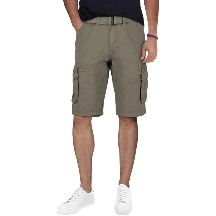 Translation missing: en.RAW X Men's Belted Classic Fit 12.5" Cotton Cargo Shorts Stone-50W