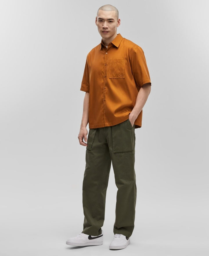 Translation missing: en.Mode of One Men's Relaxed-Fit Button-Down Shirt  Pecan Roast Brown-Medium