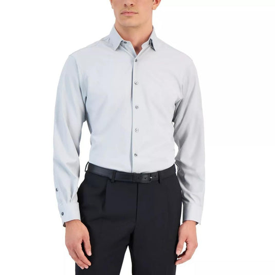 Translation missing: en.Alfani Men's Regular Fit Travel Ready Dress Shirt Misty Harbor-17-17.5 32/33