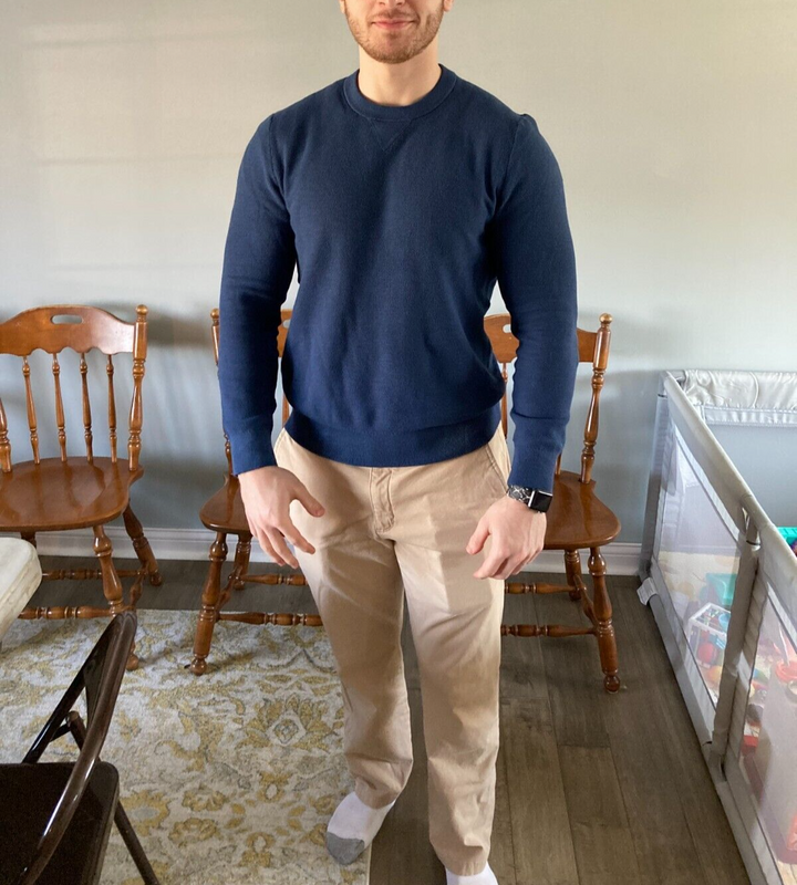 Translation missing: en.Michael Kors Men's Regular-Fit Solid Sweater in Denim Blue-Size 2XL