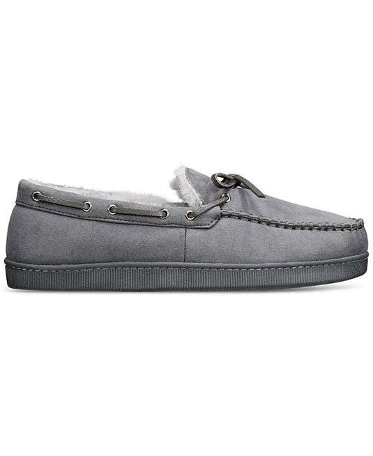 Translation missing: en.Club Room Men's Moccasin Slippers in Gray-Small 6-7