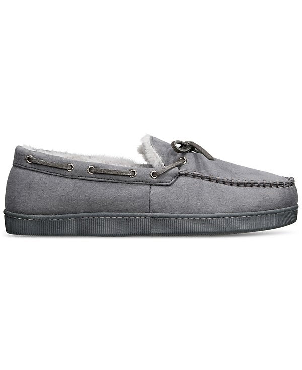 Translation missing: en.Club Room Men's Moccasin Slippers in Gray-Small 6-7