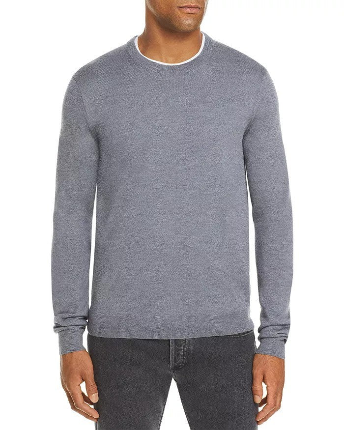 Translation missing: en.The Men's Store Merino Wool Blend Crew Neck Sweater Grey-XL