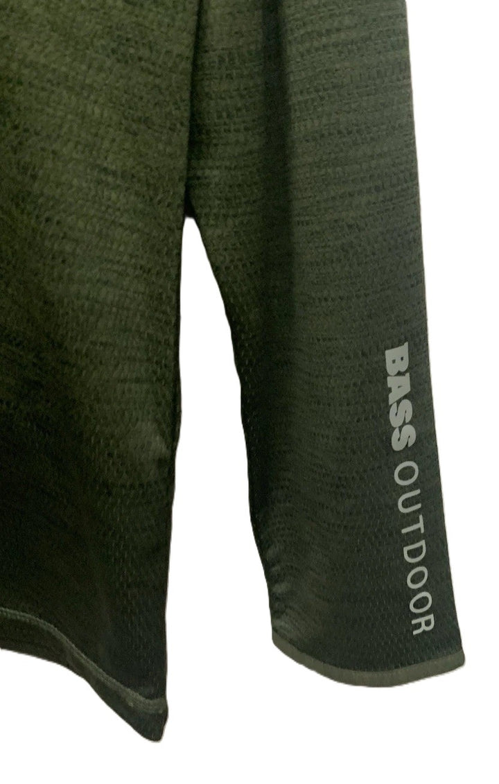 Translation missing: en.Bass Outdoor Men's Quarter-Zip Pullover - Scarab Forest Night Green-Medium
