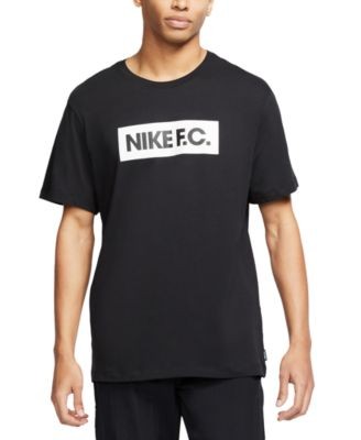 Translation missing: en.Nike Mens FC Soccer Block Logo Graphic T-Shirt in Black/Gold- Medium