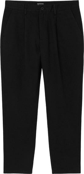 Translation missing: en.Frank &amp; Oak Men's Jamie Relaxed-Tapered Fit Cropped Pleated Chino Pants Black-36