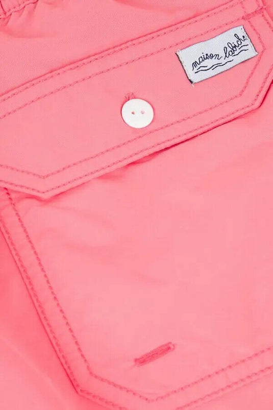 Translation missing: en.Maison Labiche Out of Office Embroidered Solid Swim Shorts in Apricot-2XL