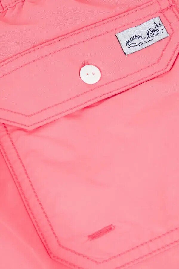 Translation missing: en.Maison Labiche Out of Office Embroidered Solid Swim Shorts in Apricot-2XL