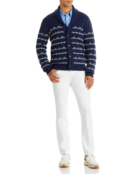Translation missing: en.Major Department Store Designer Reg Fit Merino Wool Cardigan in Indigo Artic-S