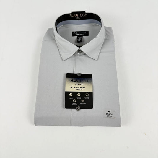 Translation missing: en.Alfani Men's Regular Fit Travel Ready Dress Shirt Misty Harbor-17-17.5 32/33