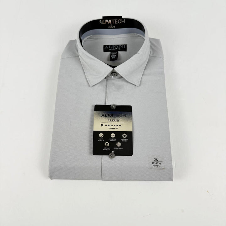 Translation missing: en.Alfani Men's Regular Fit Travel Ready Dress Shirt Misty Harbor-17-17.5 32/33