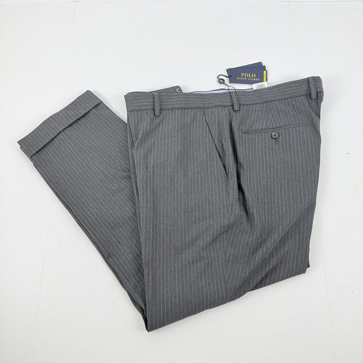 Translation missing: en.Polo Ralph Lauren Men's Striped Performance Twill Trousers Medium Grey-40x30