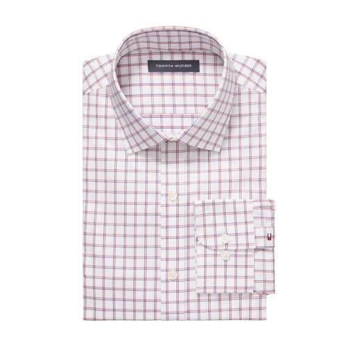 Translation missing: en.Tommy Hilfiger Dress Shirt 14.5 32/33 White Multi Regular Fit Mens Twill
