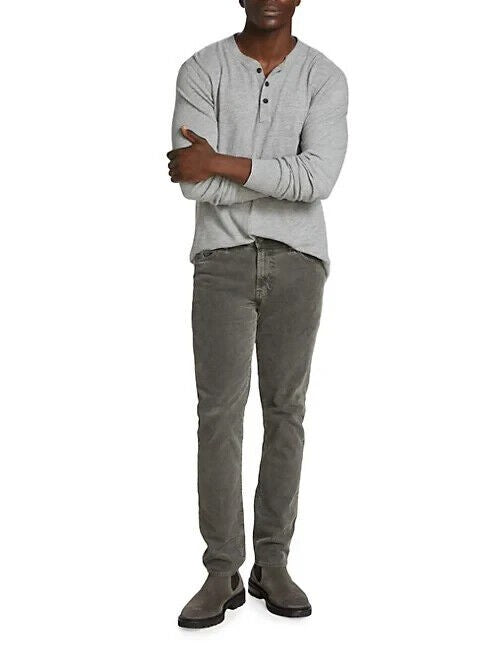 Translation missing: en.AG Tellis Men's Modern Slim Fit Corduroy Jeans in Dark Rock Grey-28/34