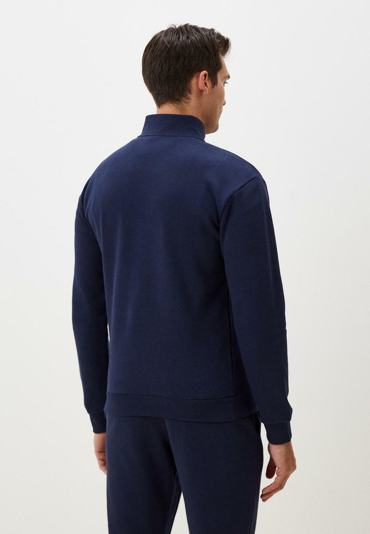 Translation missing: en.Reebok Mens Identity Quarter-Zip Fleece Sweatshirt Vector Navy Large Reg-Fit