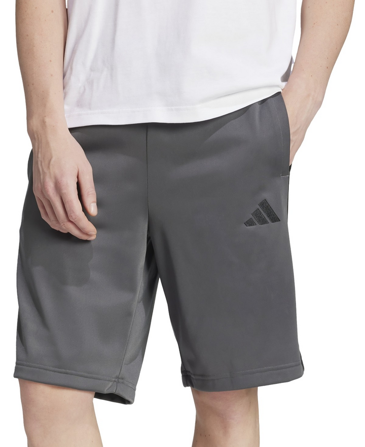 Translation missing: en.adidas Men's Essentials Three-Stripes 10" Tricot Training Shorts Grey-Small
