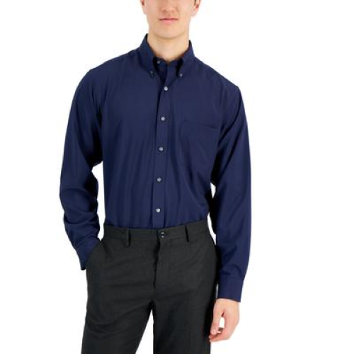 Translation missing: en.Club Room Traveler Dress Shirt Men's Size 15 32/33 Navy Regular Fit Stretch