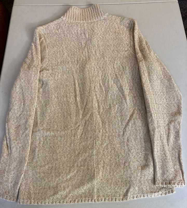 Translation missing: en.Major Department Store Designer Melange Knit Regular Fit Cardigan Sweater Sand-S