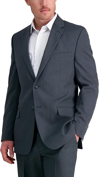 Translation missing: en.Haggar Men's Travel Performance Tailored Fit Suit Jacket Only Dk Gray Htr-42S