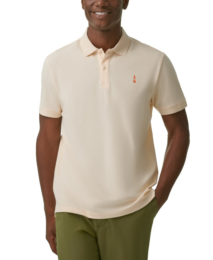 Translation missing: en.Bass Outdoor Men's Cotton Blend Stretch Exploration Polo Shirt Ecru-Large New