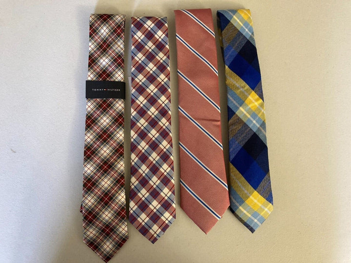 Translation missing: en.Tommy Hilfiger/Nautica Men's Lot of 4 Slik &amp; Silk Blend Polyester Assorted Ties