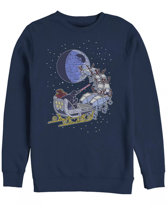 Translation missing: en.Zuni Men's Star Wars Vader Sleigh Crew Fleece Pullover Sweatshirt Navy-XL