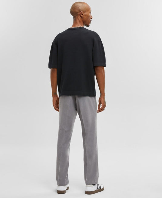Translation missing: en.Mode of One Sweater Deep Black Size Medium Relax-Fit Short-Sleeve Crewneck Mens