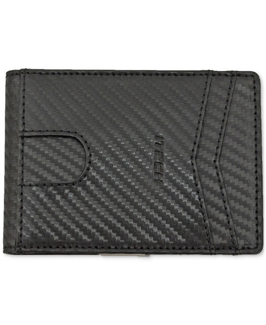 Translation missing: en.iTech Men's Bi-Fold Wallet &amp; Money Clip - Black 3" L x 1/4" W x 4" H