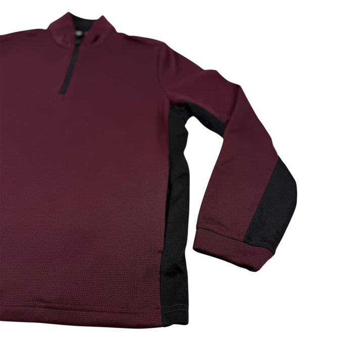 Translation missing: en.PGA Tour Quarter-Zip Pullover Golf Sweater Burgundy Size Small Micro Jacquard