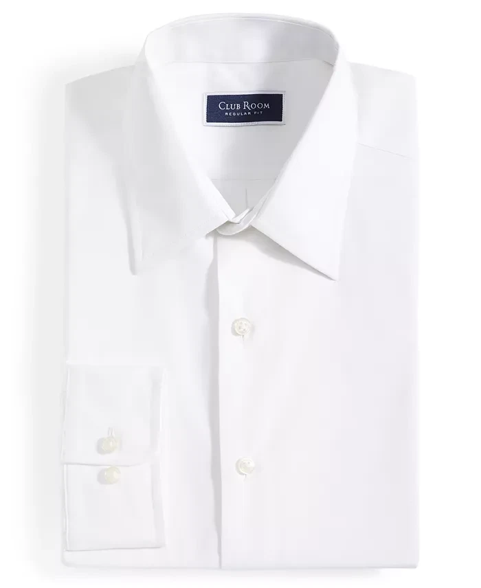 Translation missing: en.Club Room Men's Regular-Fit Dress Shirt Bright White 15-15.5 34/35