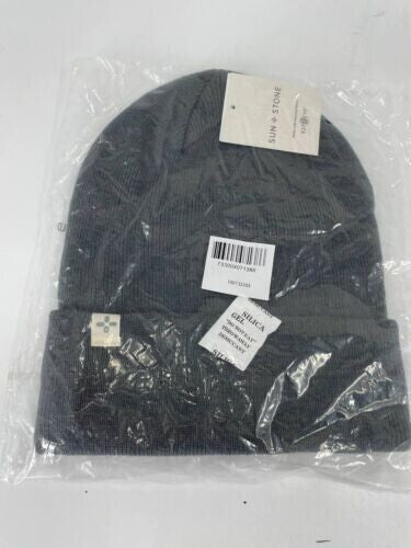 Translation missing: en.Sun + Stone Men's Tall Solid Beanie in Grey-O/S
