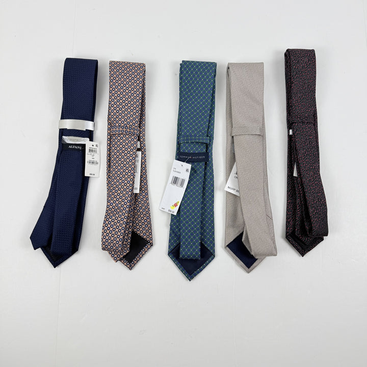 Translation missing: en.Tommy, Bar III, PE, Alfani Lot of 5 Premium Silk Polyester Ties Assorted-OS