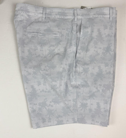 Translation missing: en.PGA TOUR Golf Shorts Gray Dawn Size 40 Shadow Palm Printed 8in Inseam  Stretch