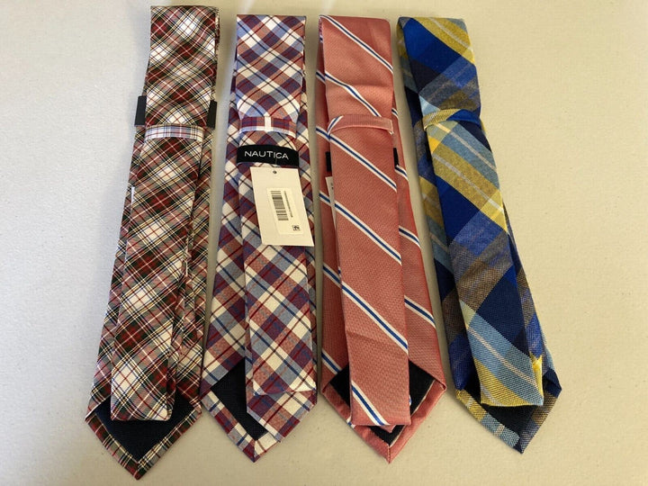 Translation missing: en.Tommy Hilfiger/Nautica Men's Lot of 4 Slik &amp; Silk Blend Polyester Assorted Ties