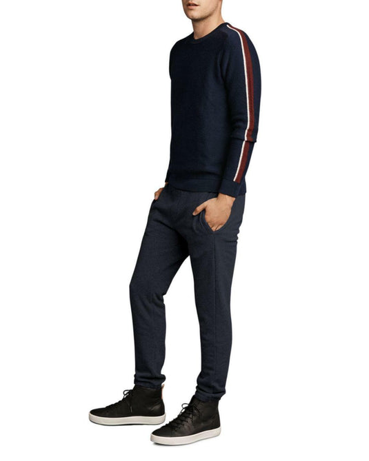 Translation missing: en.Velvet by Graham &amp; Spencer Wool Blend Tad Crewneck Sweater Navy-Size XL