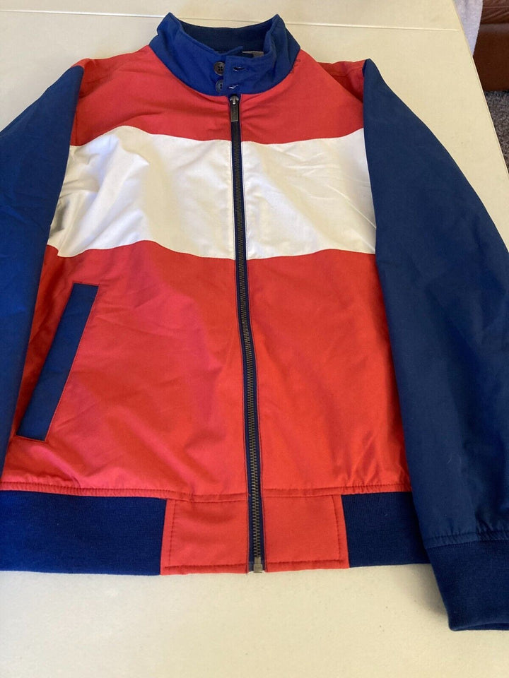 Translation missing: en.Club Room Men's Regular-Fit Color Block Bomber Jacket Red/White/Blue-Large