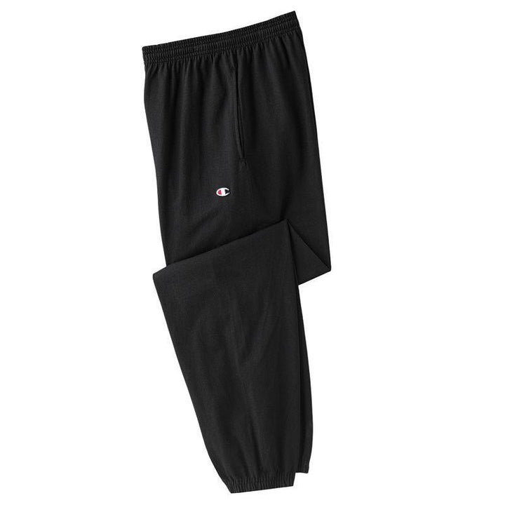 Translation missing: en.Champion Lounge Pants Black Size Small Cinched Hem C Logo Lightweight Jersey