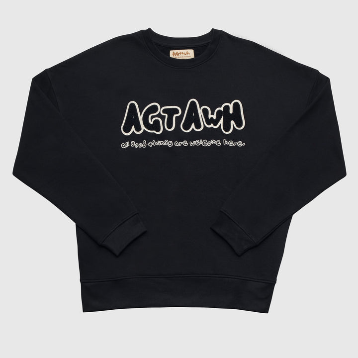 Translation missing: en.AGTAWH All Good Things Sweatshirt Men's XL Black Cotton French Terry Crew Neck