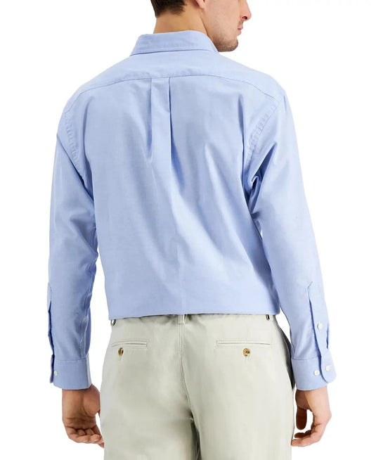 Translation missing: en.Club Room Traveler Dress Shirt Men's 15.5 34/35 Placid Blue Regular Fit Stretch