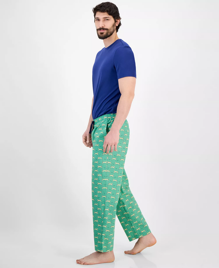 Translation missing: en.Club Room Men's Dog Park 2Pc Pajama Set T-Shirt Pants Green Blue-Large