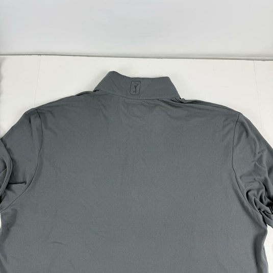 Translation missing: en.PGA Tour Chest Stripe Ombre Long Sleeve Quarter-Zip Golf Sweater Gray Sz Medium