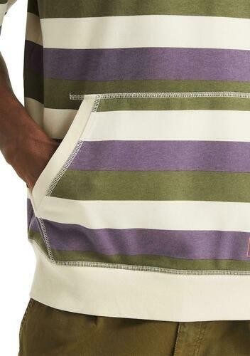 Translation missing: en.Nautica Crewneck Shirt Grape Size 2XL Mens Striped Kangaroo Pocket Classic Fit