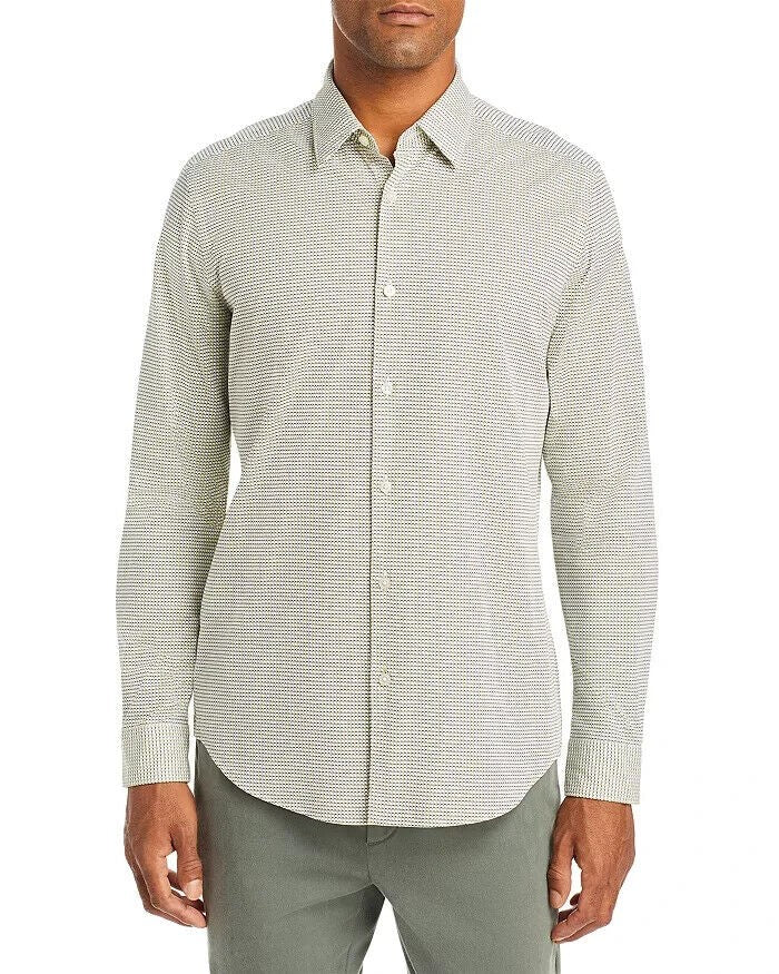 Translation missing: en.Hugo Boss Men's Lukas F Regular-Fit Shirt in Bright Green-Size 2XL