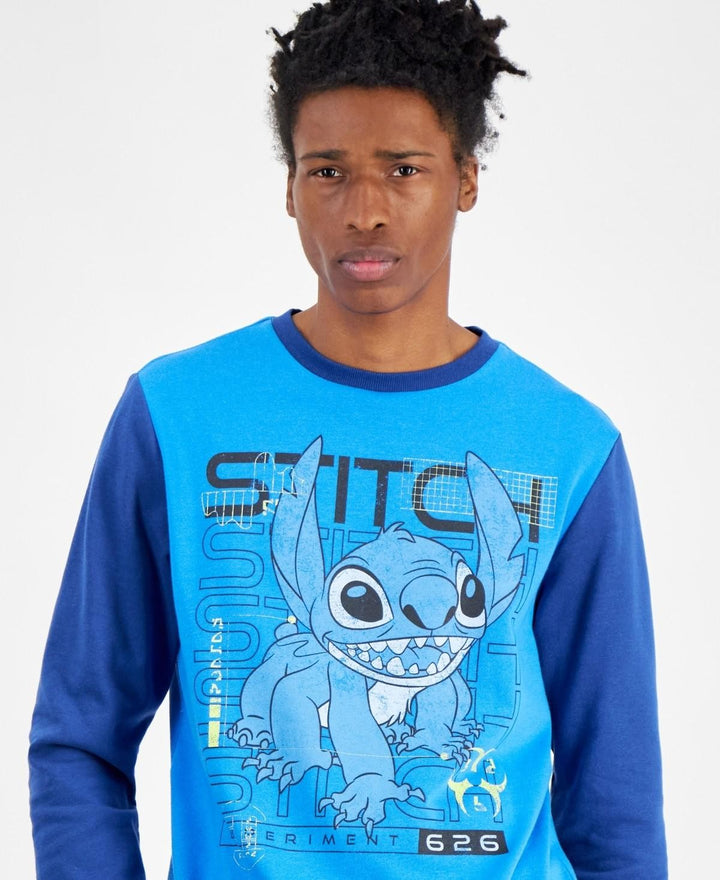Translation missing: en.Hybrid Sweatshirt Blue-Small Mens Lilo &amp; Stitch Experiment 626 Reg-Fit Fleece