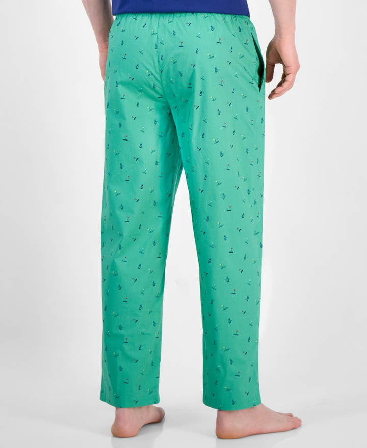 Translation missing: en.Club Room Men's Woven Golf-Graphic Pajama Pants Green-Medium