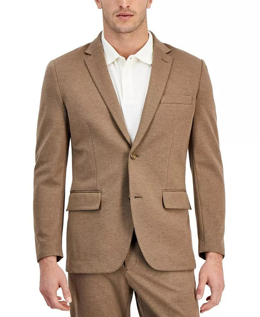 Translation missing: en.Alfani Men's Modern-Fit Stretch Heathered Knit Suit Jacket Soft Mulch Heather-Sm