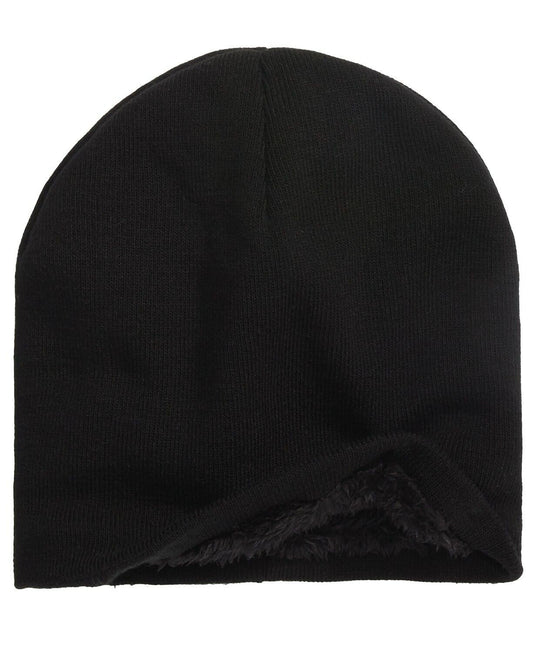 Translation missing: en.Alfani Men's Faux Shearling Lined Beanie Black One Size