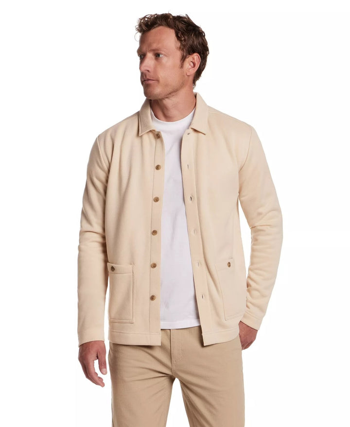 Translation missing: en.Weatherproof Vintage Men's Pebble Fleece Overshirt Jacket - Natural - 2XL